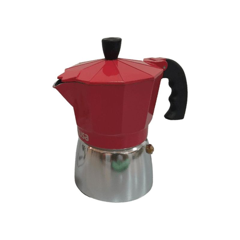 IMUSA - Cafetera Express de Aluminio Imusa 3 Tazas Roja