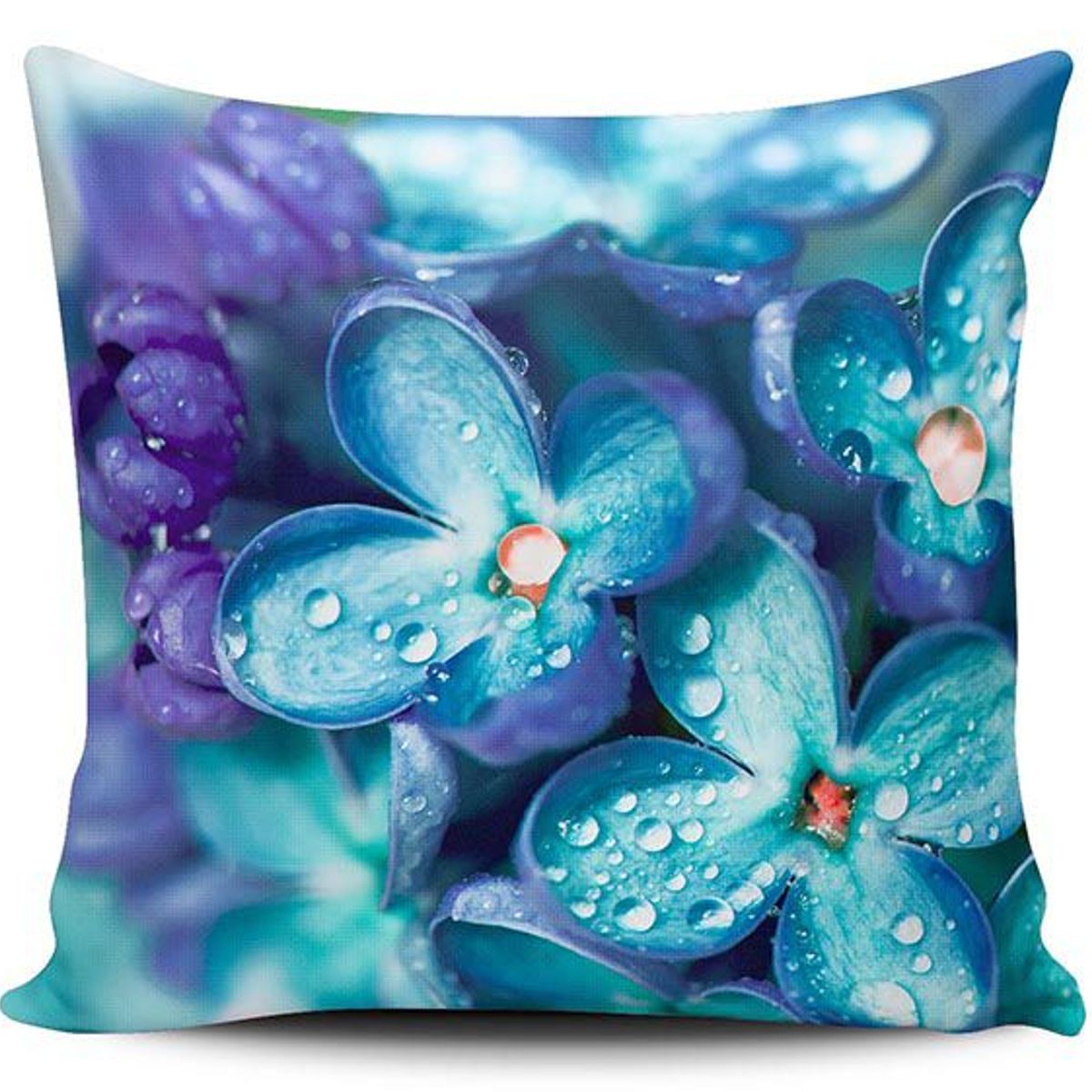 TAYRONA STORE - Funda Cojin Sin Relleno Flores 32 Azules