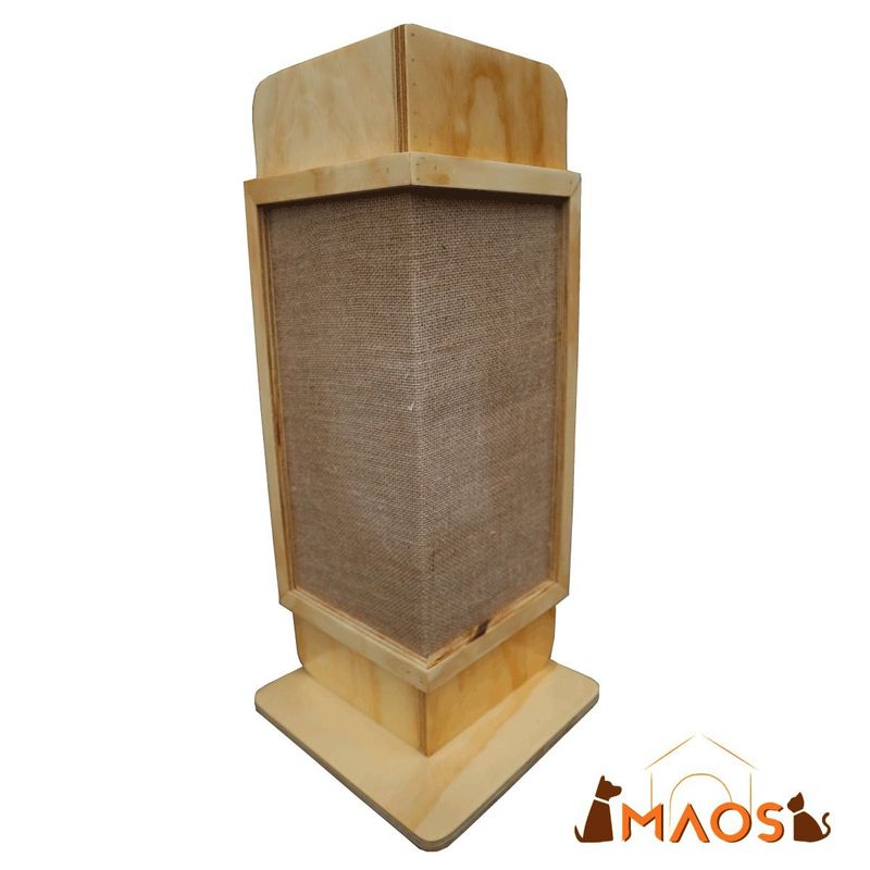 WOOD PETS - RASCADOR ESQUINERO PARA GATO EN PINO