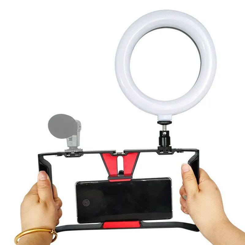 GENERICO - Estabilizadores De Vídeo Para Smartphone Con Anillo De Luz