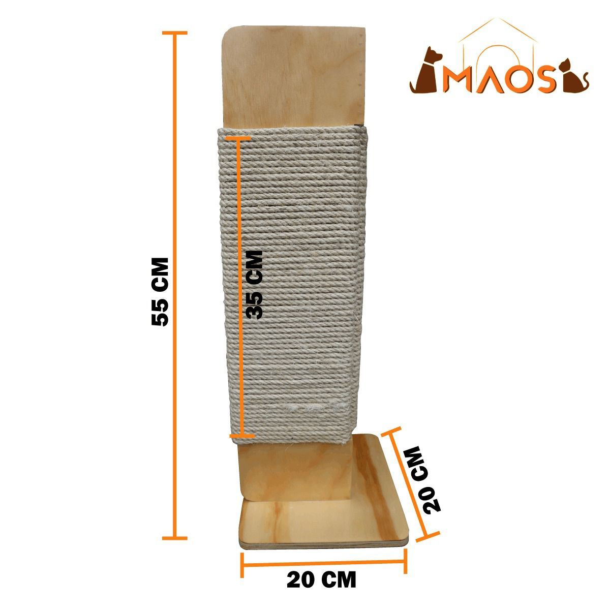 WOOD PETS - RASCADOR ESQUINERO PARA GATO EN PINO
