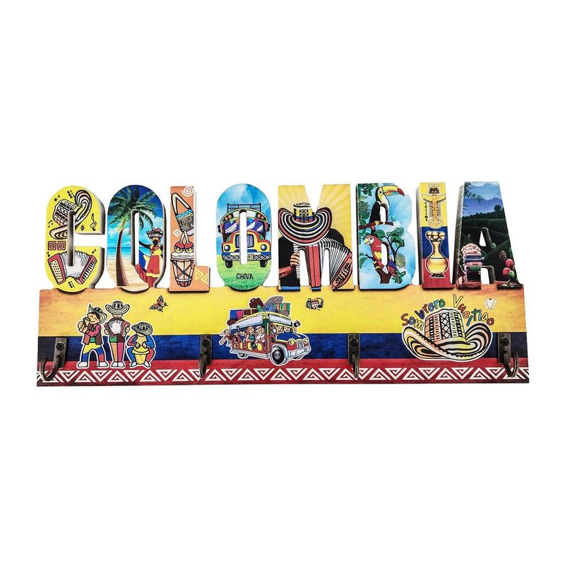 DAYOSHOP - Porta Llaves Para Pared Artesanía Sombrero Chiva Colombia