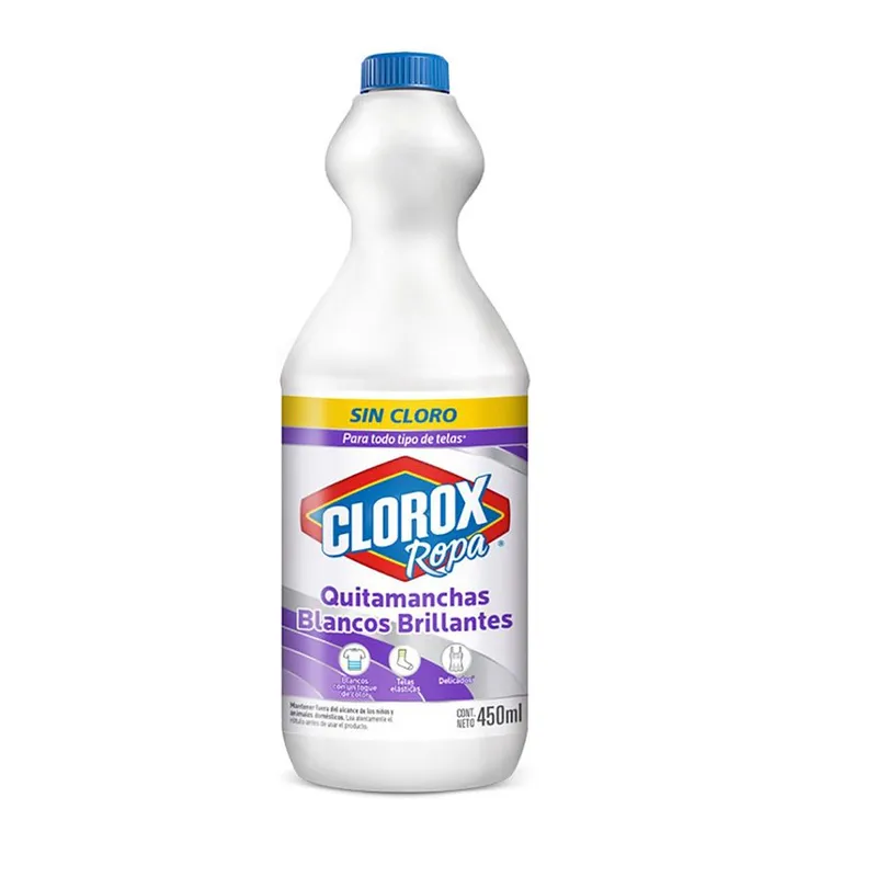 TECNOQUIMICAS - Blanqueador Clorox Blanco Brillante 450 ml