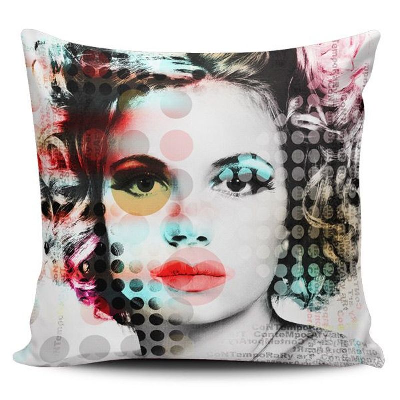 TAYRONA STORE - Funda Cojin Sin Relleno Cara Mujer Art 50