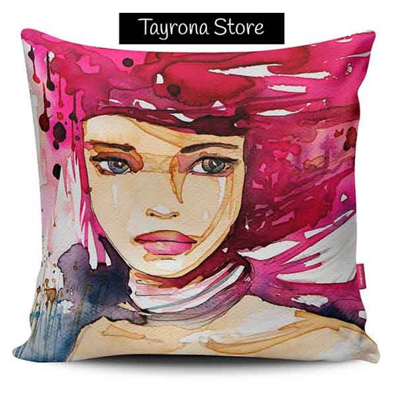 TAYRONA STORE - Funda Cojin Sin Relleno Cara Mujer Art 01