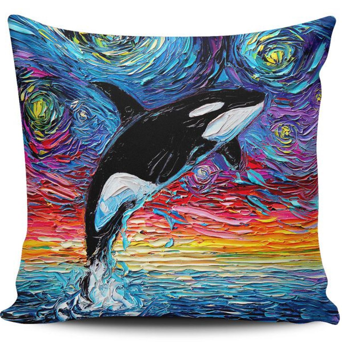 TAYRONA STORE - Funda Cojin Sin Relleno Noche Estrellada Ballena