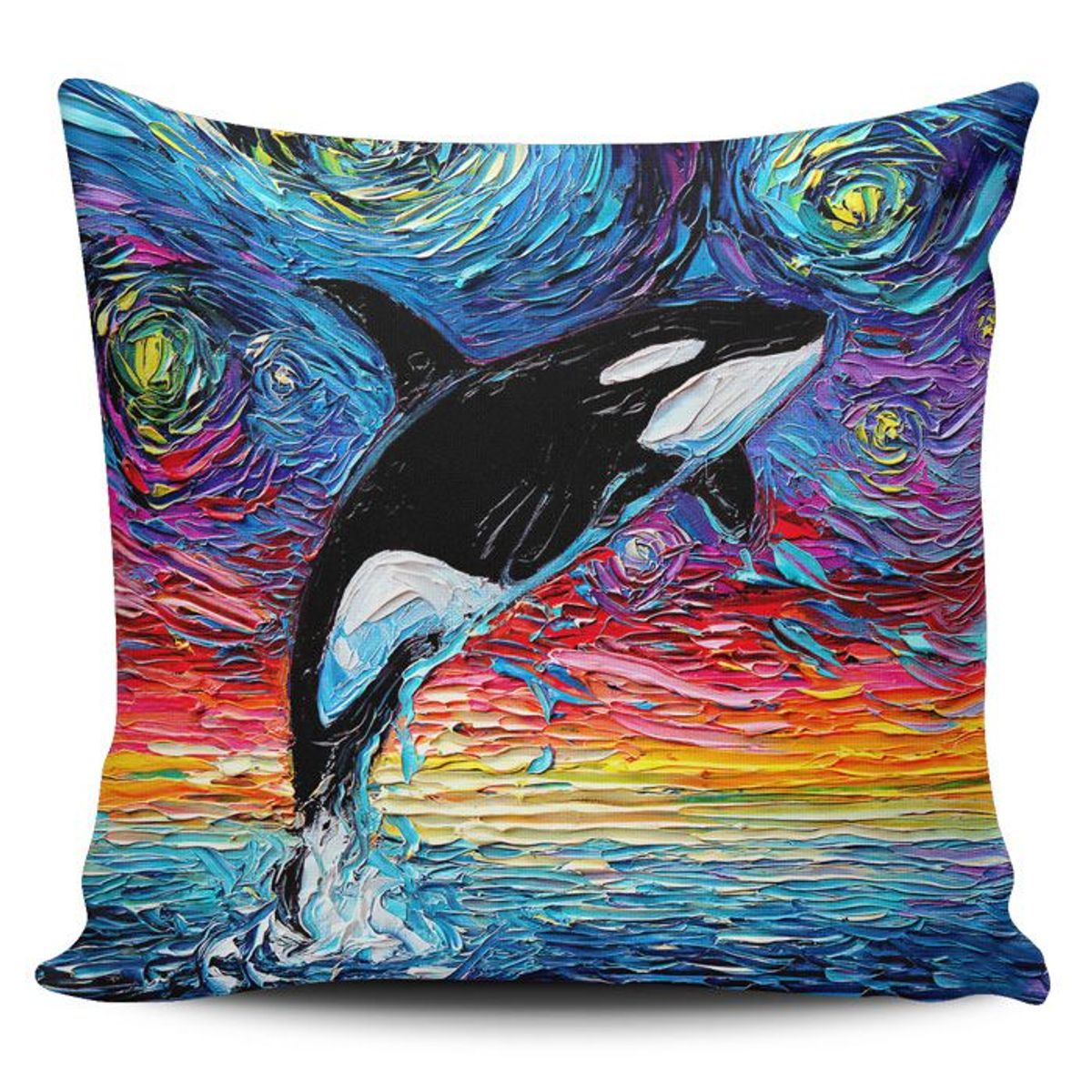 TAYRONA STORE - Funda Cojin Sin Relleno Noche Estrellada Ballena