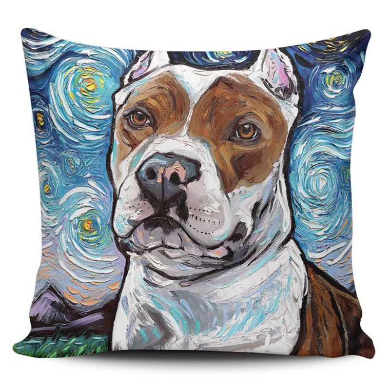 TAYRONA STORE - Funda Cojin Sin Relleno Noche Estrellada Pitbull 02