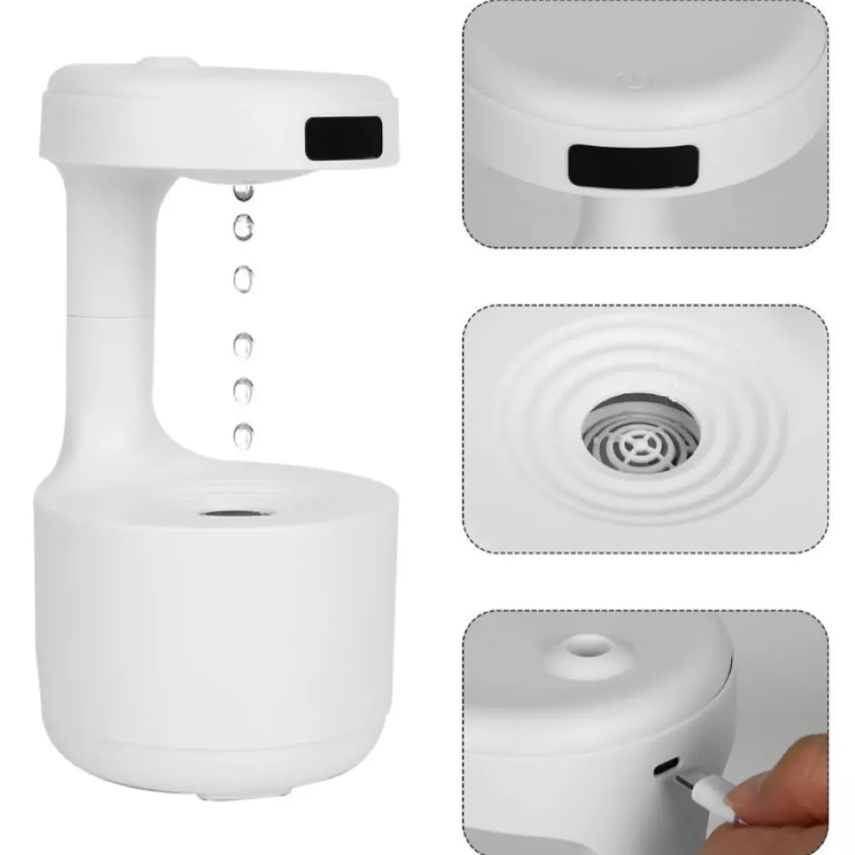 ZHOPI CO - Humidificador Difusor Antigravedad Gotas De Agua Aire 800 Ml