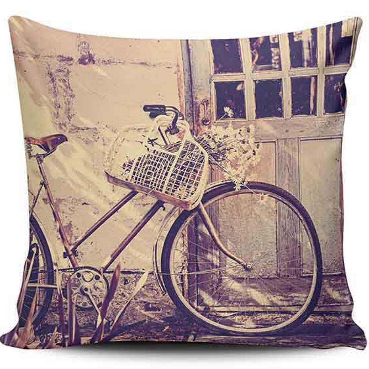 TAYRONA STORE - Funda Cojin Sin Relleno Bicicleta Vintage 18