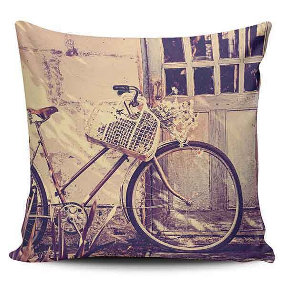 TAYRONA STORE - Funda Cojin Sin Relleno Bicicleta Vintage 18