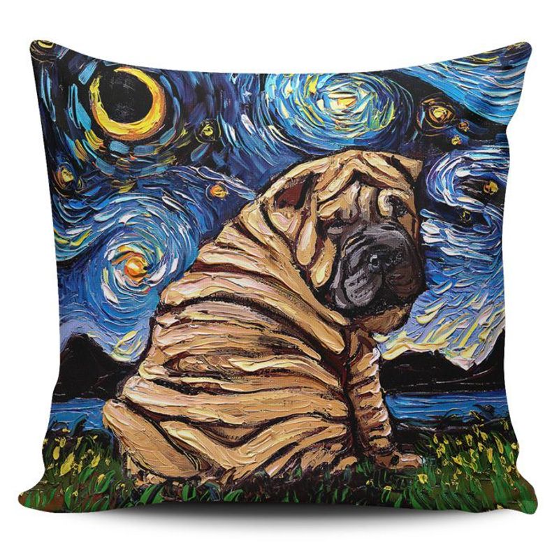 TAYRONA STORE - Funda Cojin Sin Relleno Noche Estrellada Sharpei