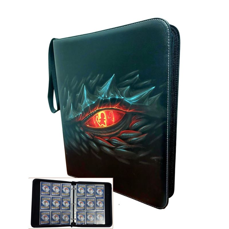 GENERICO - Carpeta Grande 25 Hojas Dragon Compatible con Pokemon Yugioh
