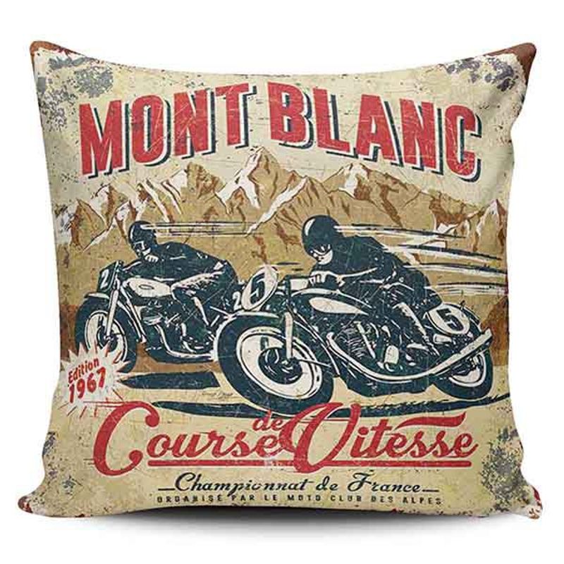 TAYRONA STORE - Funda Cojin Sin Relleno Moto Mont Blanc Vintage 01
