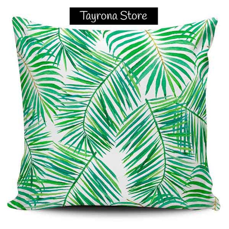 TAYRONA STORE - Funda Cojin Sin Relleno Palmas Tropicales 02