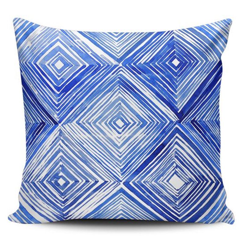 TAYRONA STORE - Funda Cojin Sin Relleno Patrón Azul 14