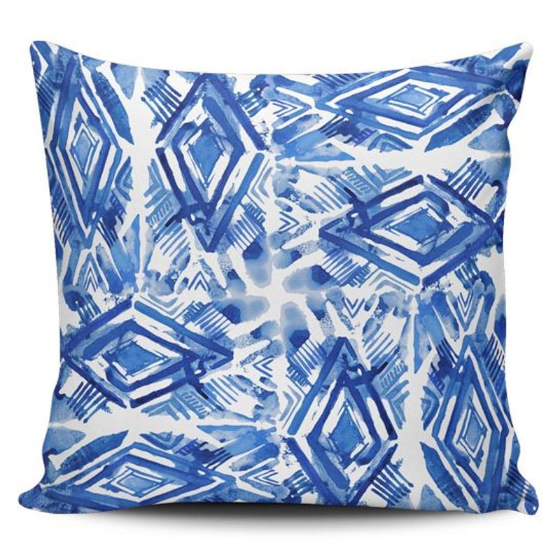 TAYRONA STORE - Funda Cojin Sin Relleno Patrón Azul 15