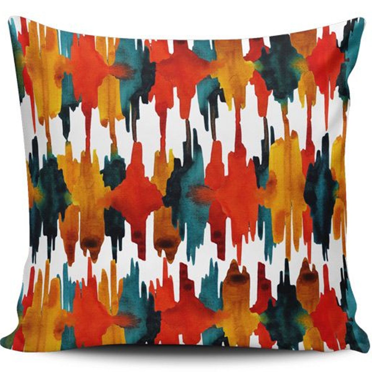 TAYRONA STORE - Funda Cojin Sin Relleno Patrón Rojo Y Azul 01