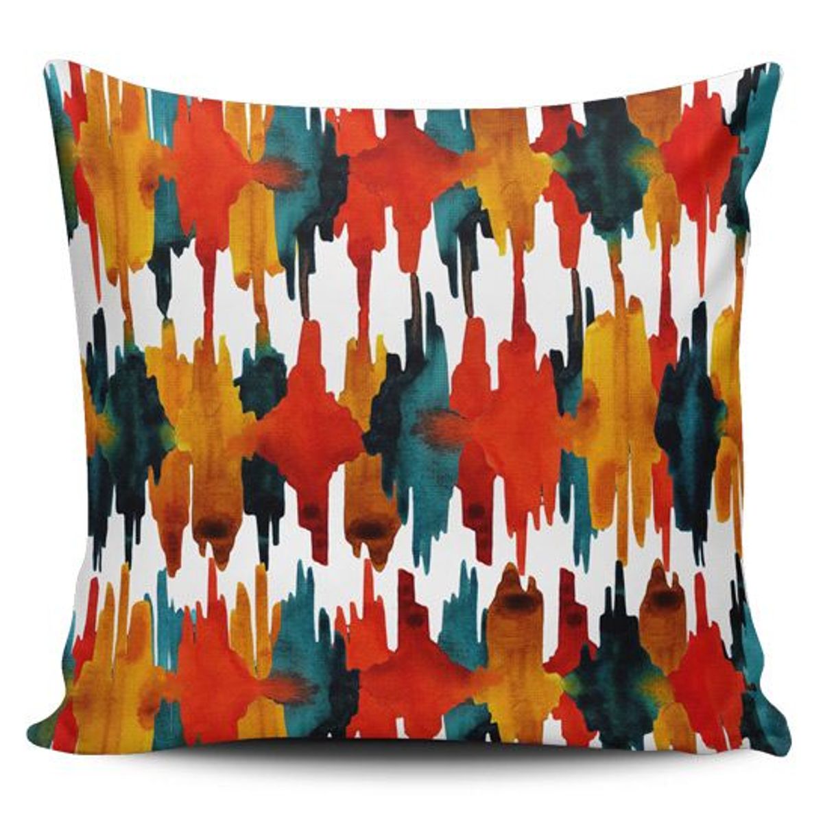 TAYRONA STORE - Funda Cojin Sin Relleno Patrón Rojo Y Azul 01