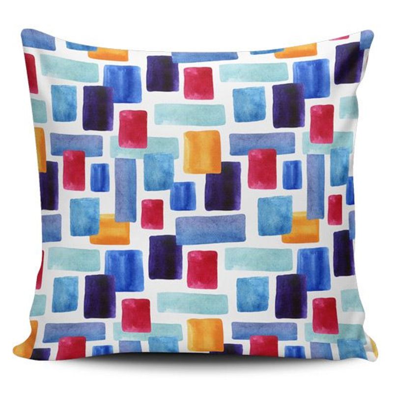 TAYRONA STORE - Funda Cojin Sin Relleno Patrón Rojo Y Azul 03