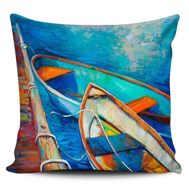 TAYRONA STORE - Funda Cojin Sin Relleno Pintura Barcas