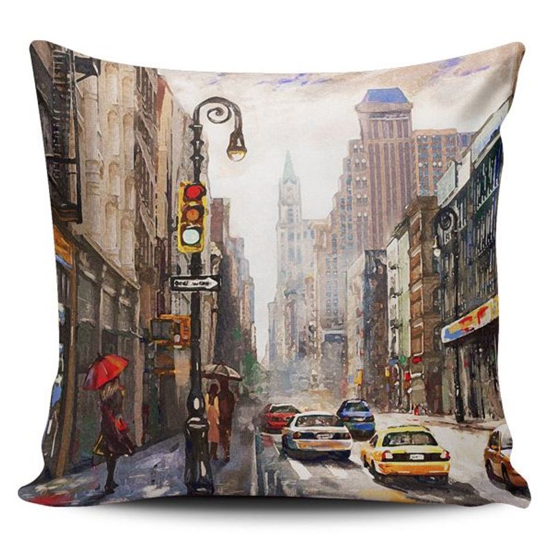 TAYRONA STORE - Funda Cojin Sin Relleno Pintura New York 04