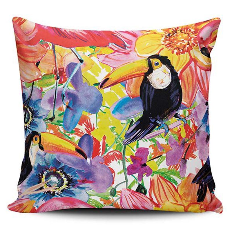 TAYRONA STORE - Funda Cojin Sin Relleno Tucan Pintura 01