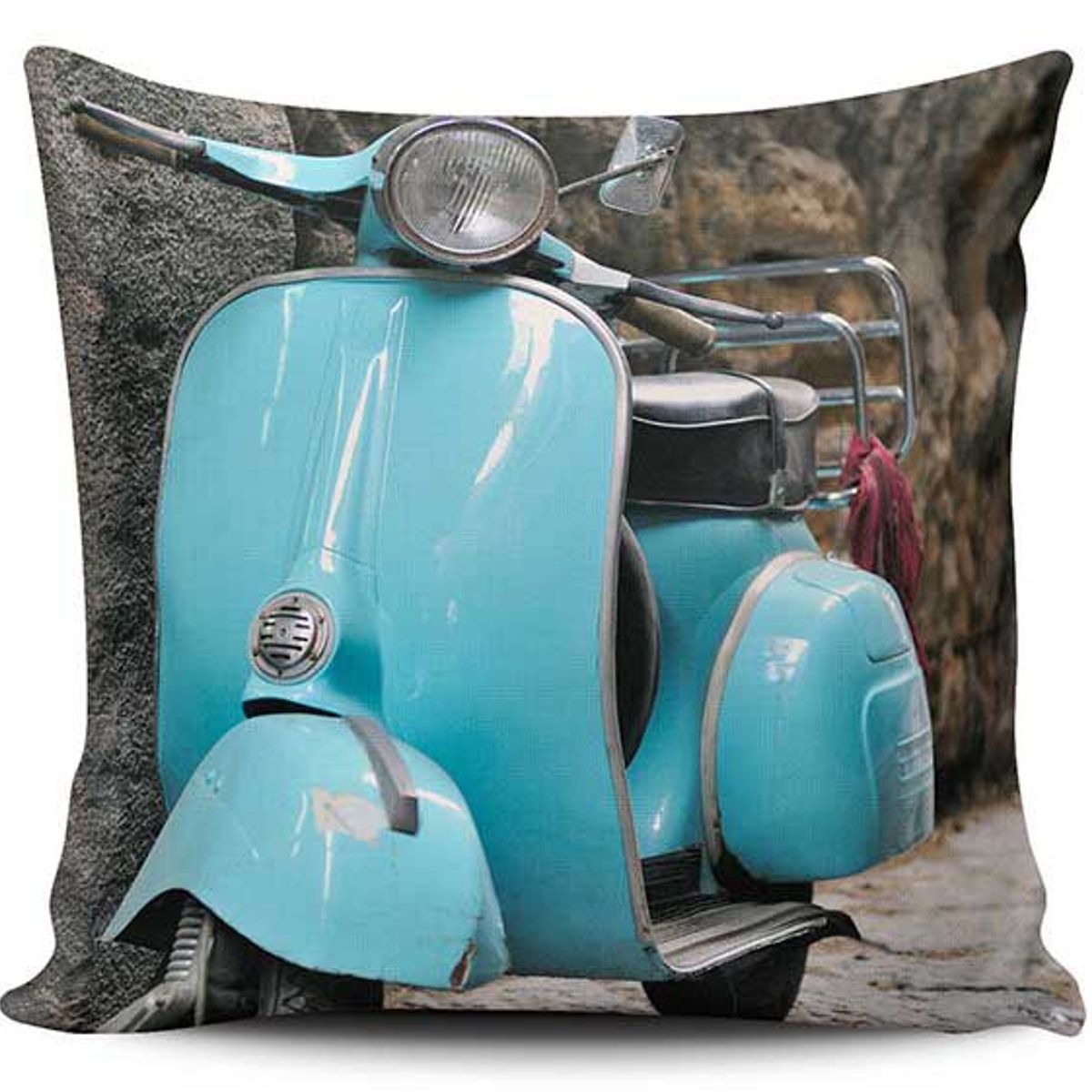 TAYRONA STORE - Funda Cojin Sin Relleno Vespa Azul