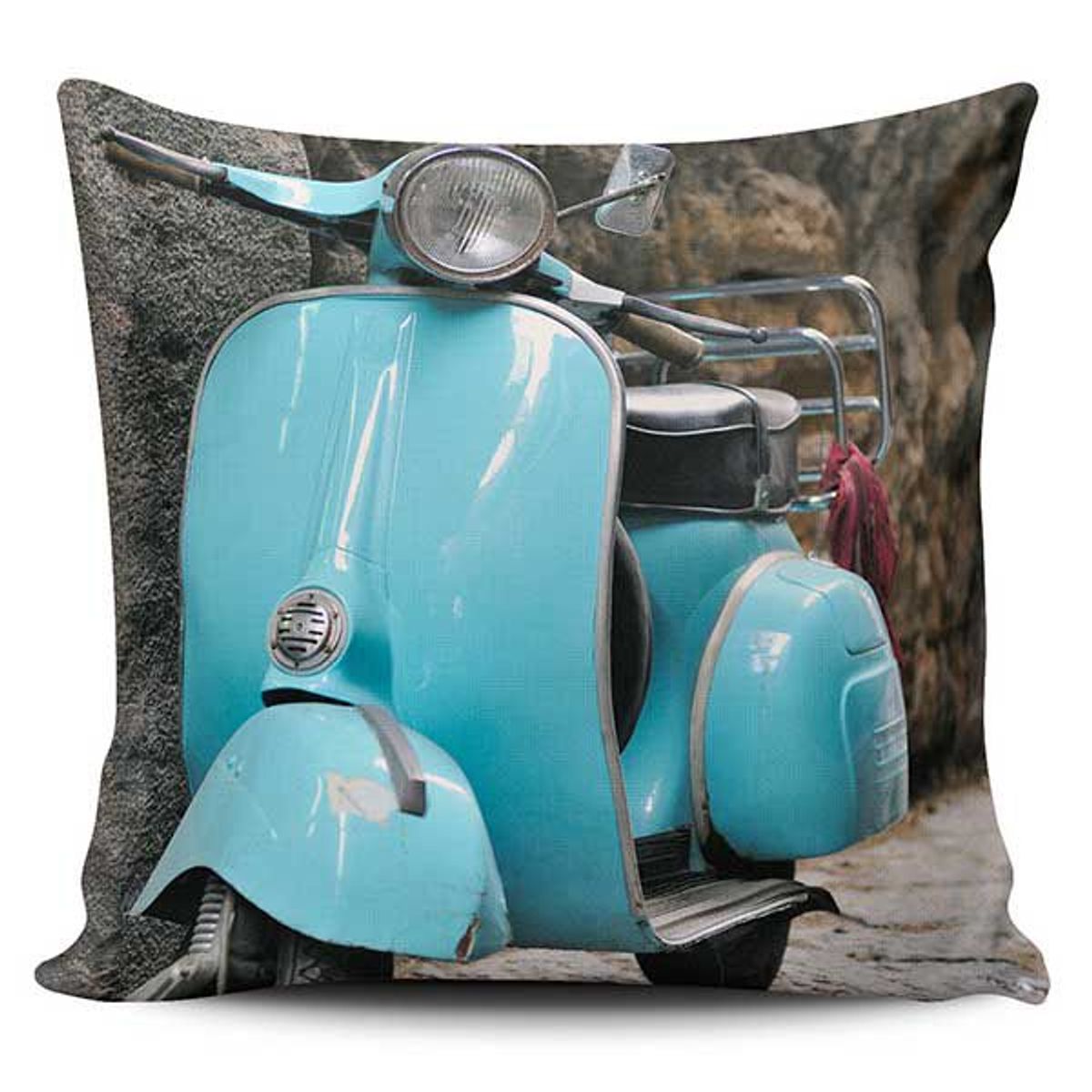 TAYRONA STORE - Funda Cojin Sin Relleno Vespa Azul