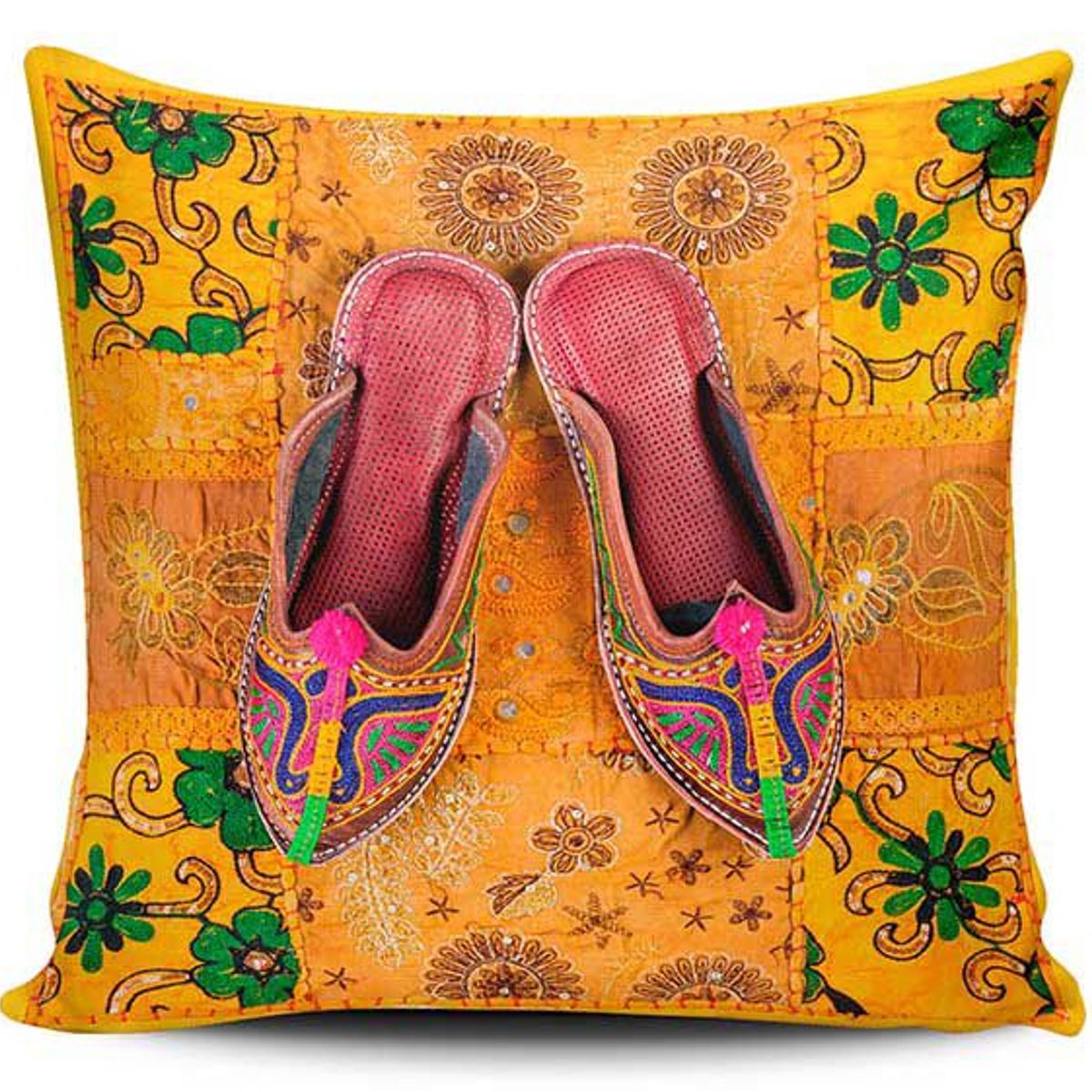 TAYRONA STORE - Funda Cojin Sin Relleno Zapatos Hindú 01