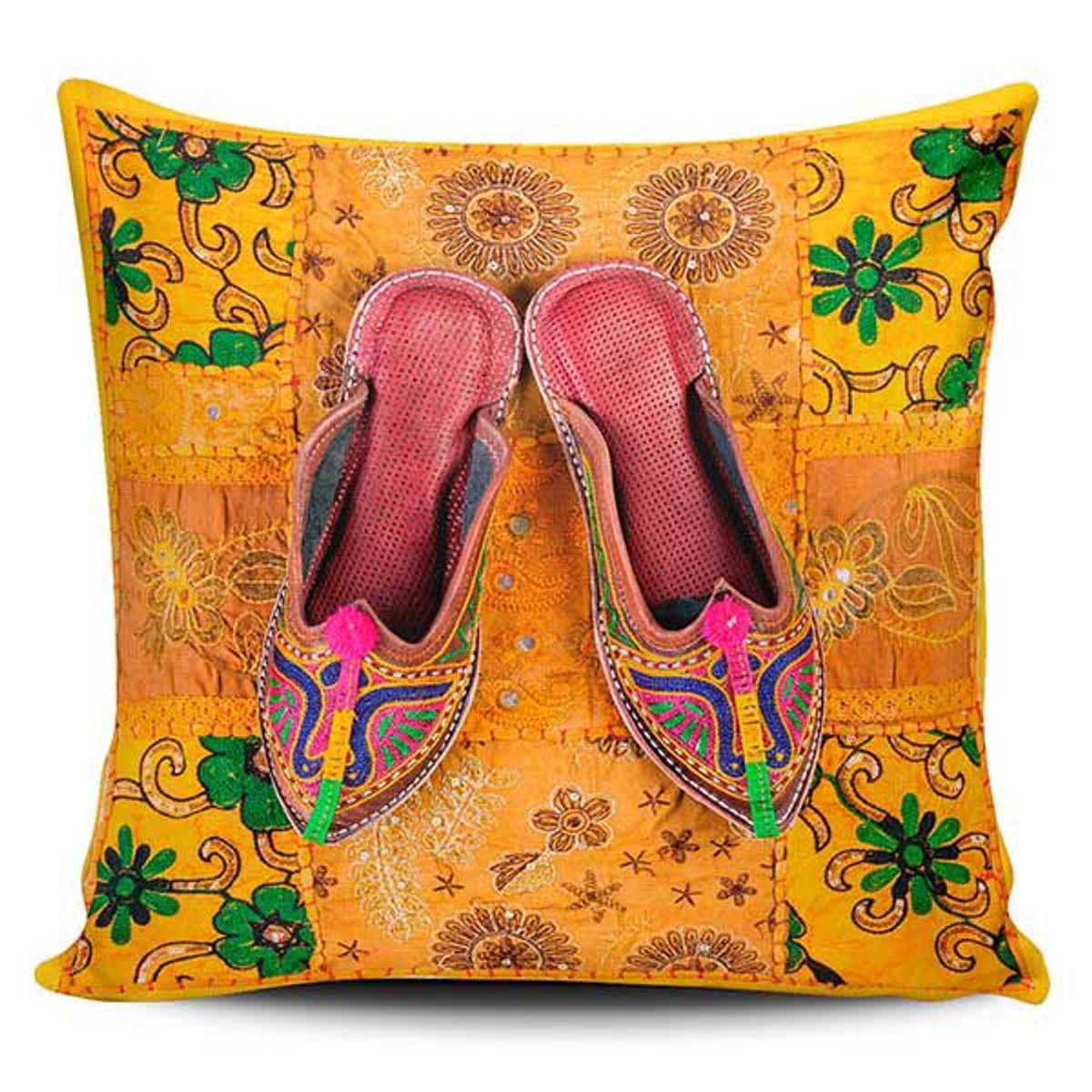 TAYRONA STORE - Funda Cojin Sin Relleno Zapatos Hindú 01