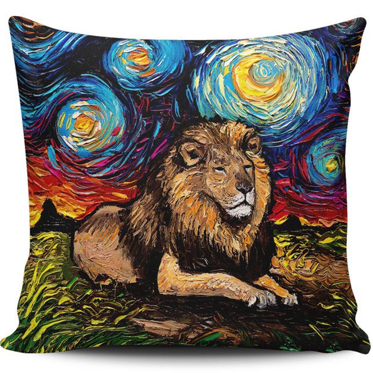 TAYRONA STORE - Funda Cojin Sin Relleno Noche Estrellada Leon