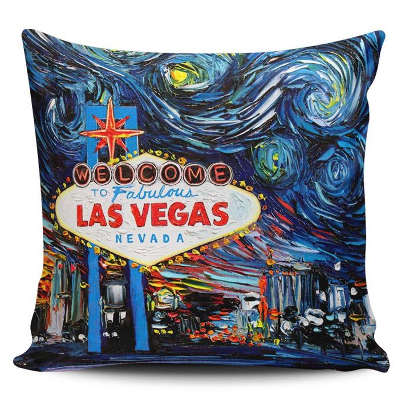 TAYRONA STORE - Funda Cojin Sin Relleno Noche Estrellada Las Vegas