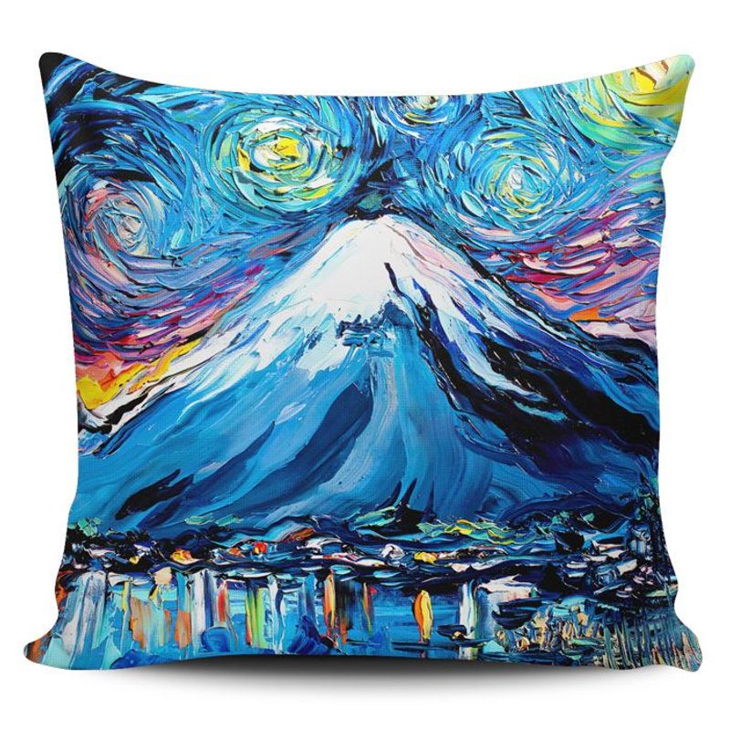 TAYRONA STORE - Funda Cojin Sin Relleno Noche Estrellada Monte Fuji
