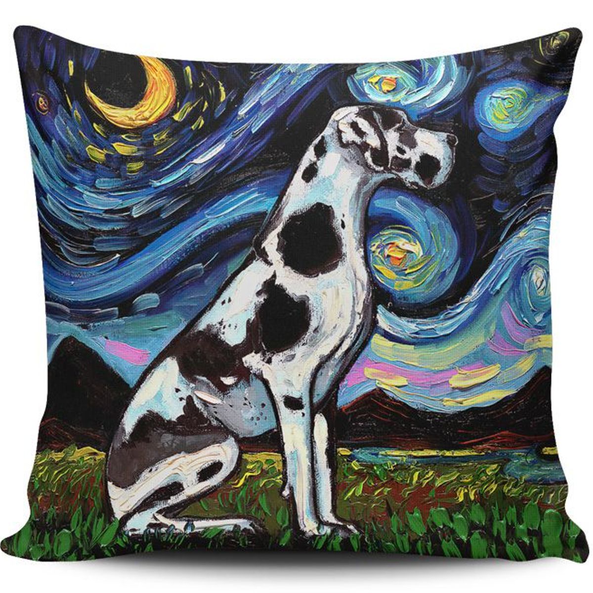 TAYRONA STORE - Funda Cojin Sin Relleno Noche Estrellada Perro Gran Danes 03