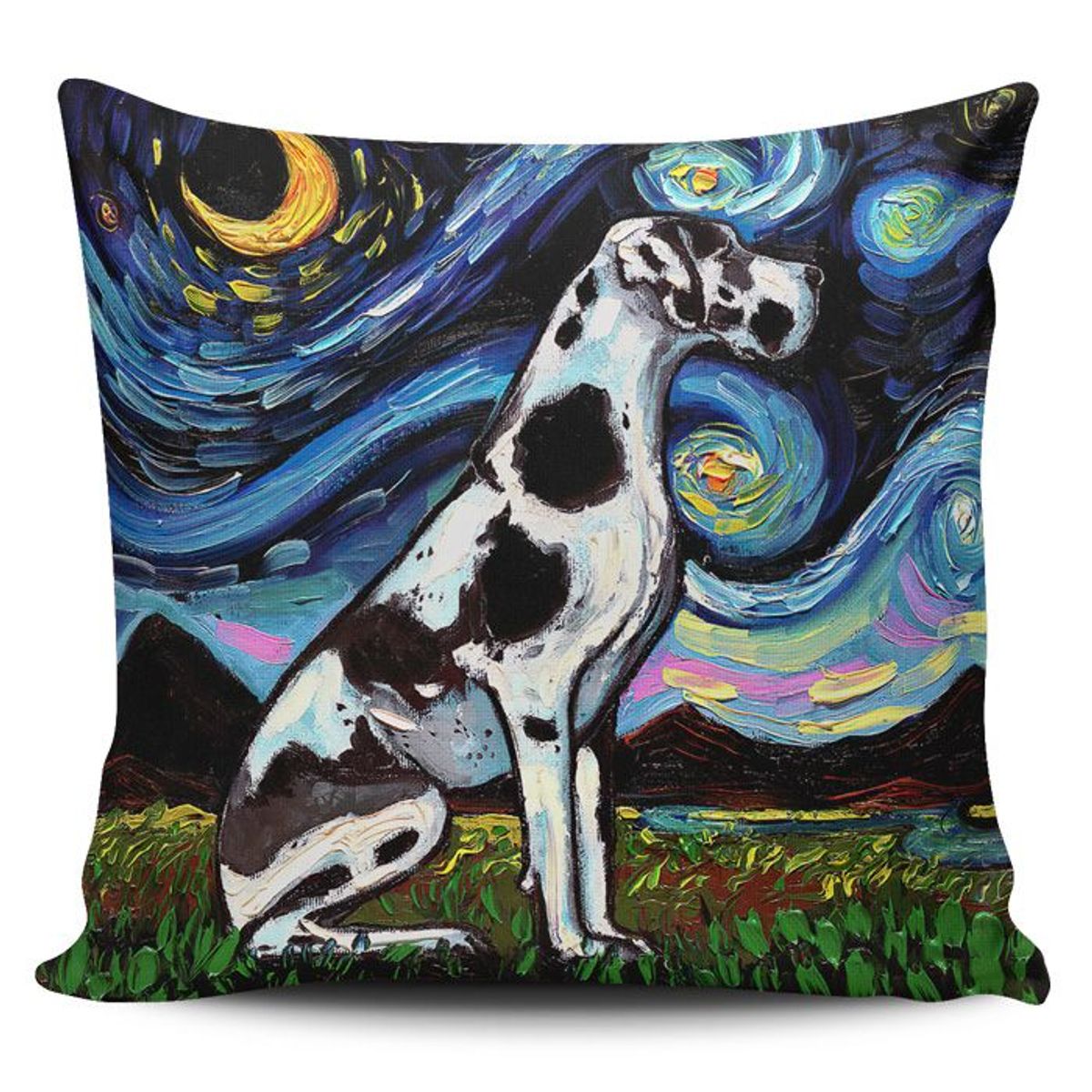 TAYRONA STORE - Funda Cojin Sin Relleno Noche Estrellada Perro Gran Danes 03