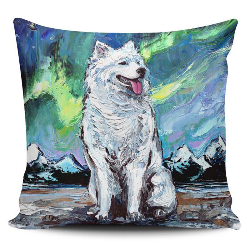 TAYRONA STORE - Funda Cojin Sin Relleno Noche Estrellada Perro Samoyed