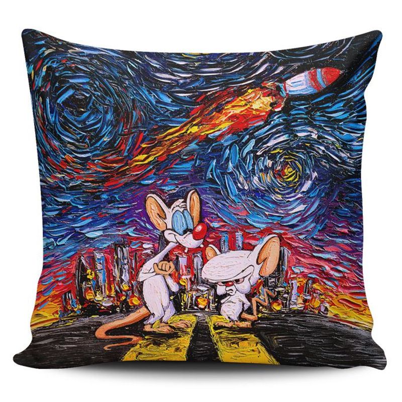 TAYRONA STORE - Funda Cojin Sin Relleno Noche Estrellada Pinky Y Cerebro