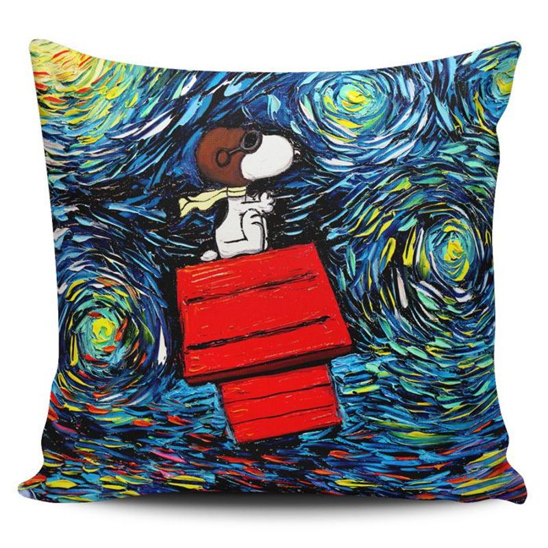 TAYRONA STORE - Funda Cojin Sin Relleno Noche Estrellada Snoopy 03