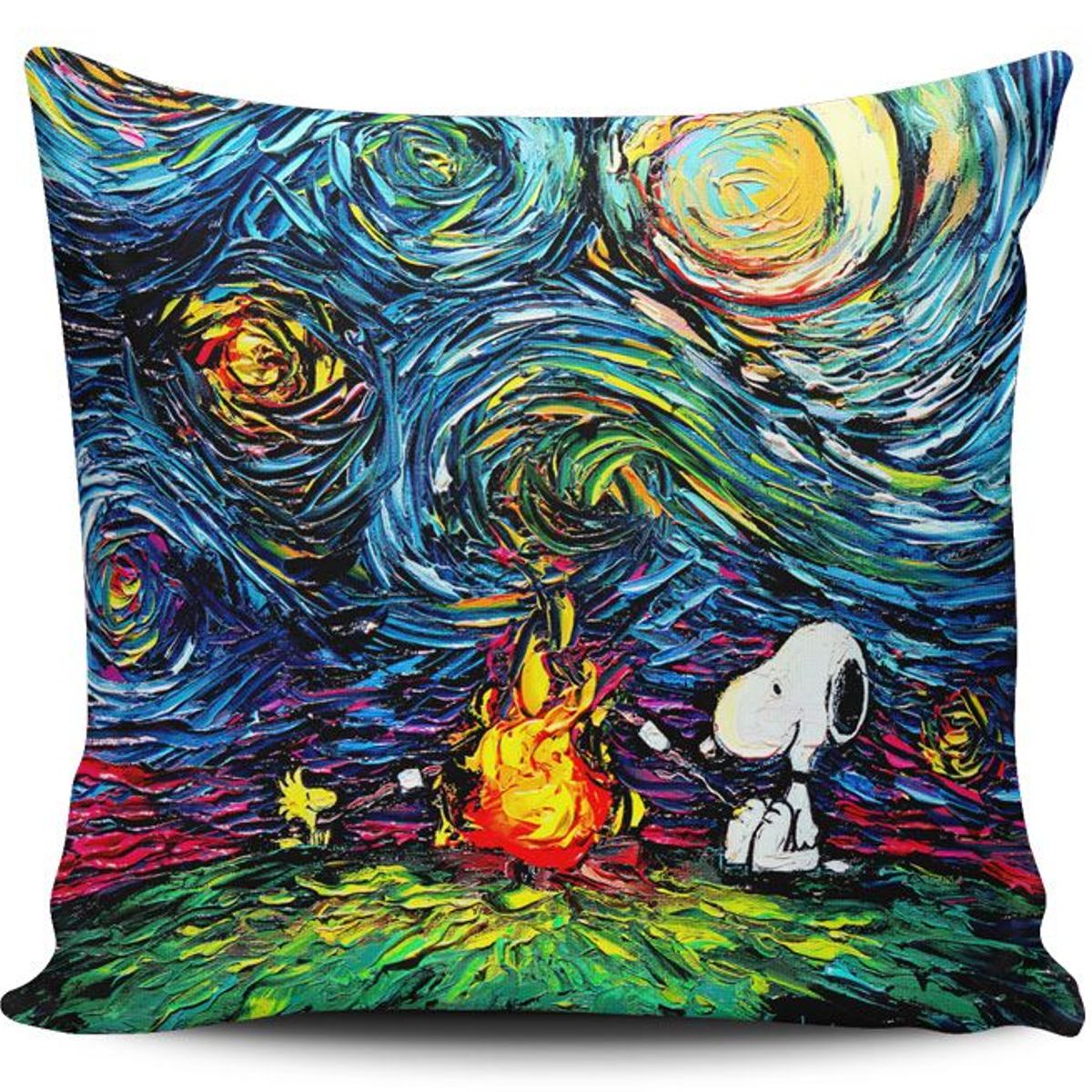 TAYRONA STORE - Funda Cojin Sin Relleno Noche Estrellada Snoopy 04