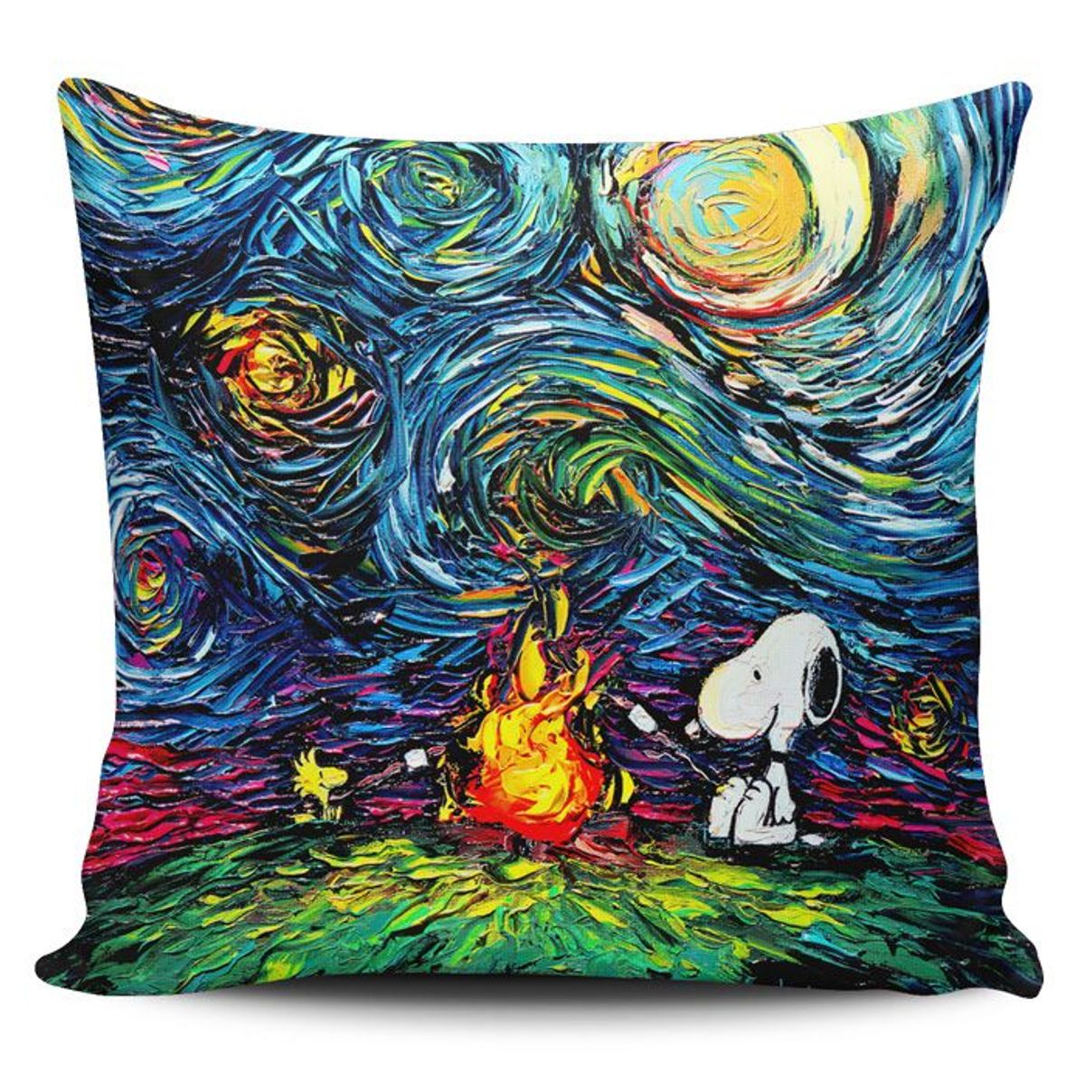 TAYRONA STORE - Funda Cojin Sin Relleno Noche Estrellada Snoopy 04