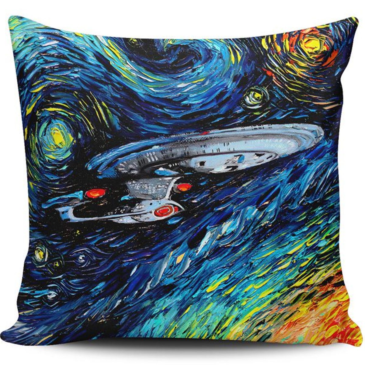TAYRONA STORE - Funda Cojin Sin Relleno Noche Estrellada Star Trek 02.