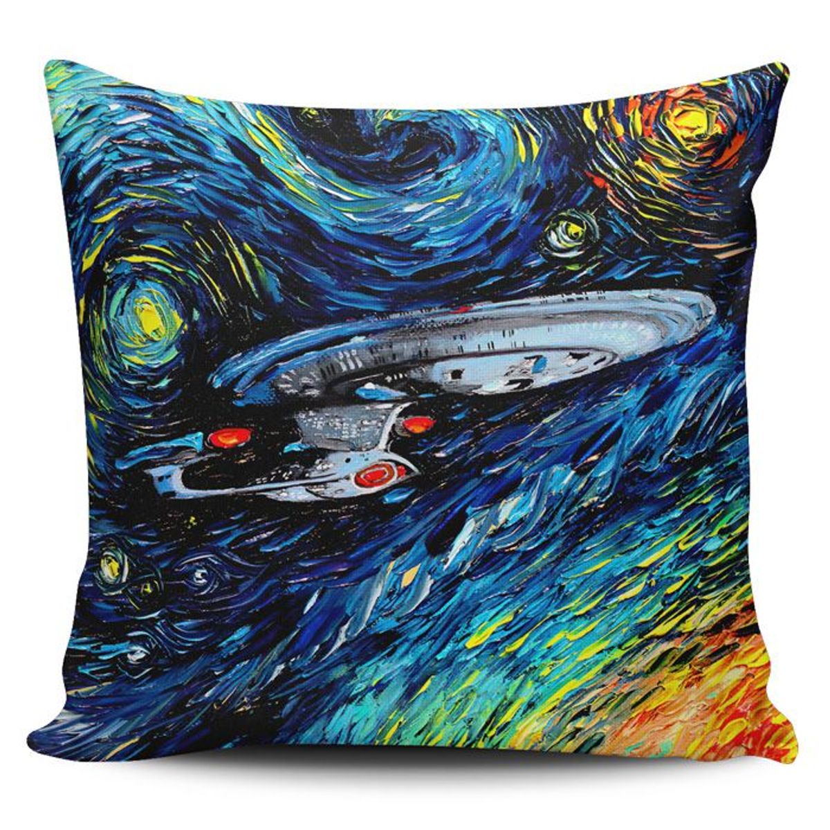 TAYRONA STORE - Funda Cojin Sin Relleno Noche Estrellada Star Trek 02.