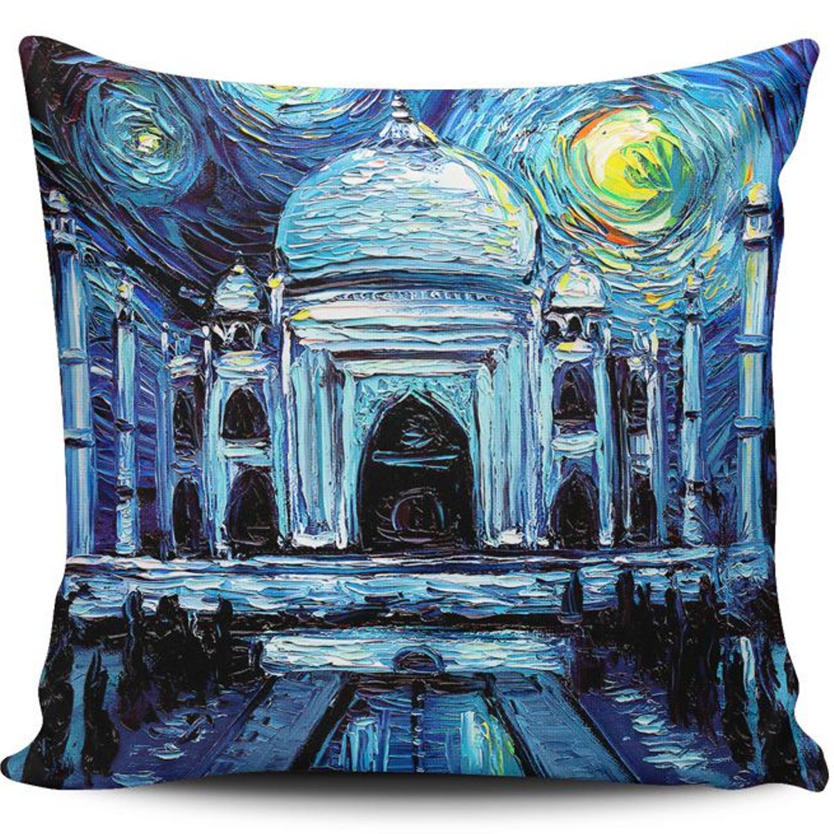 TAYRONA STORE - Funda Cojin Sin Relleno Noche Estrellada Taj Mahal.