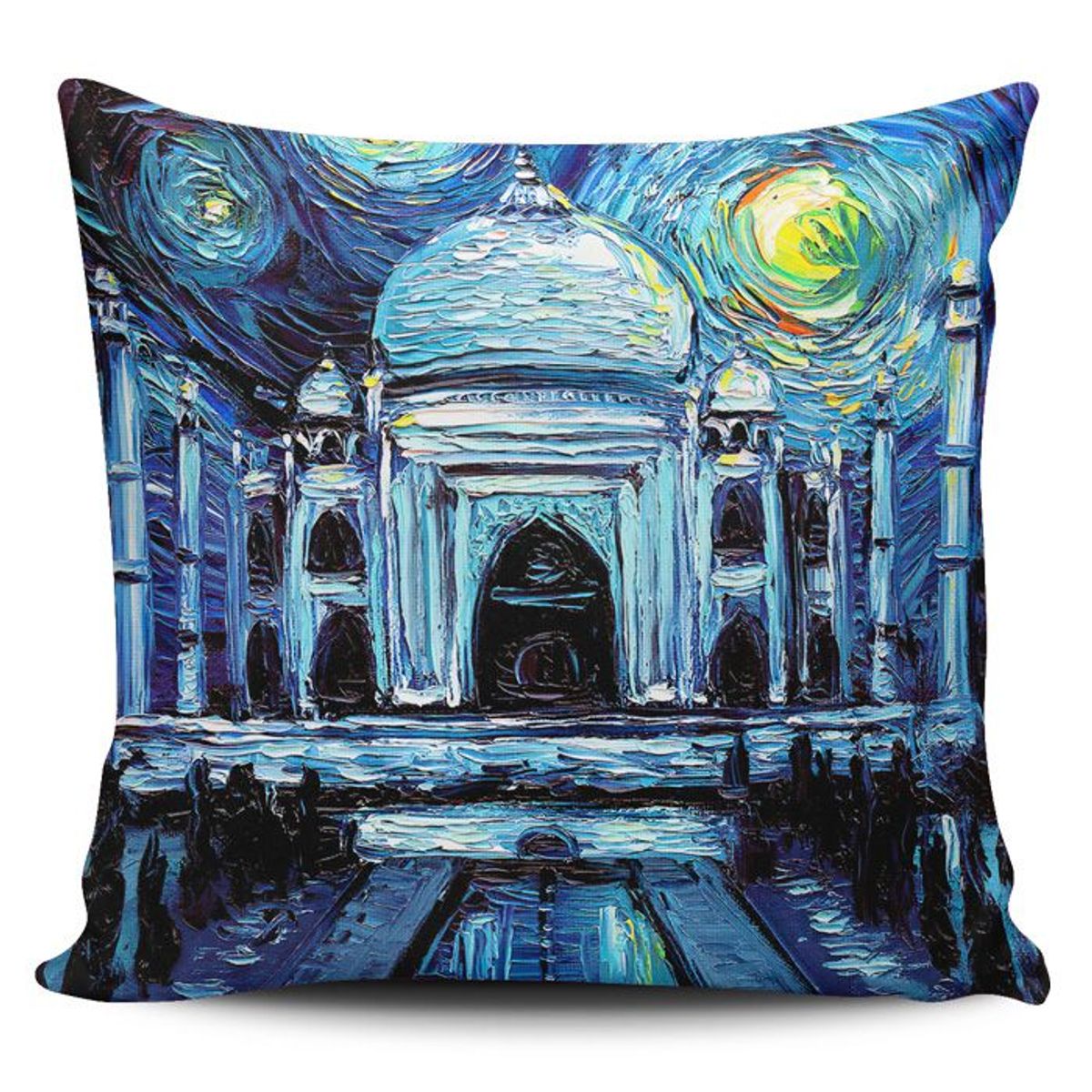 TAYRONA STORE - Funda Cojin Sin Relleno Noche Estrellada Taj Mahal.