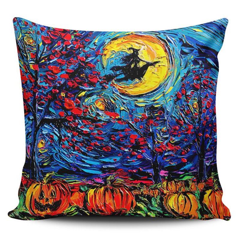TAYRONA STORE - Funda Cojin Sin Relleno Noche Estrellada Bruja
