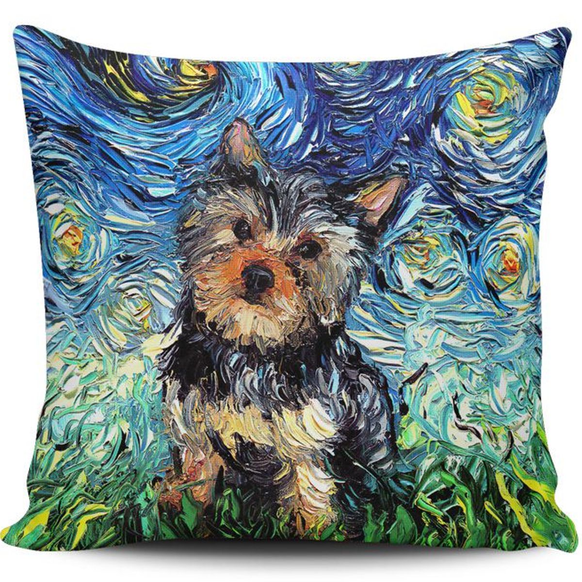 TAYRONA STORE - Funda Cojin Sin Relleno Noche Estrellada Yorkie