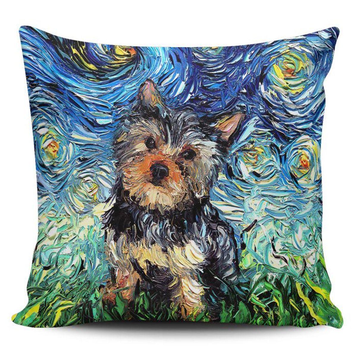 TAYRONA STORE - Funda Cojin Sin Relleno Noche Estrellada Yorkie