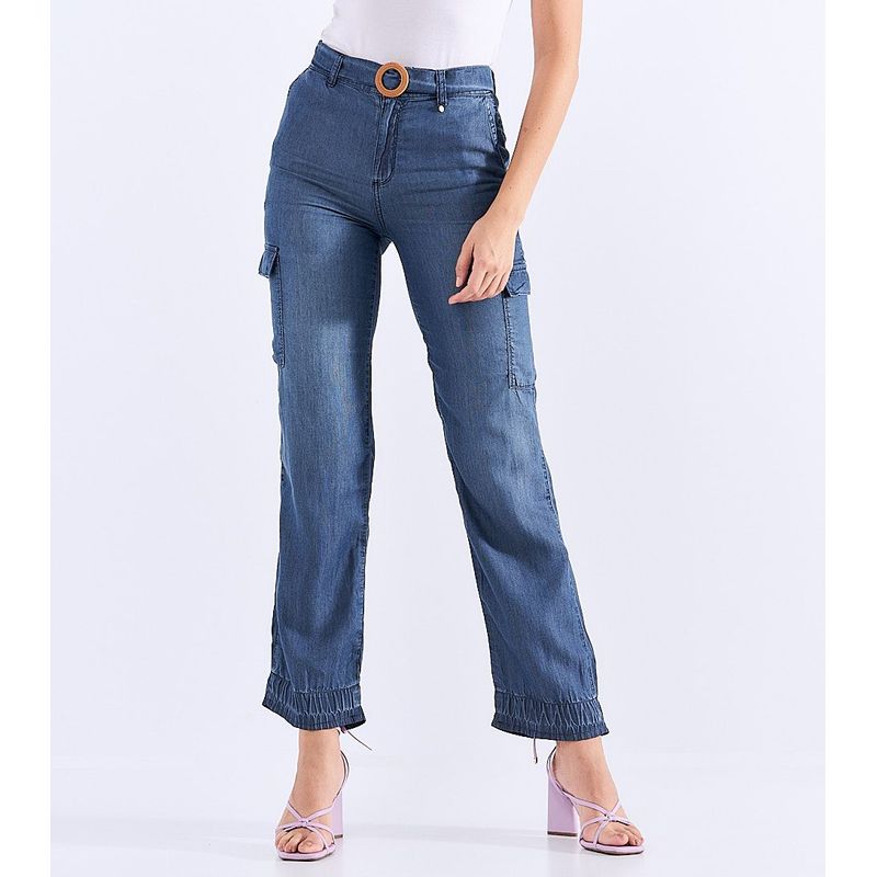 DEREK - Jean Para Mujer Ajustado Tipo Cargo Derek