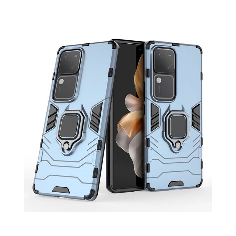 GENERICO - Estuche Anti Golpes Con Anillo Compatible con Vivo V30 Azul